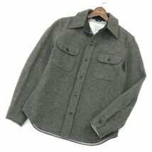 USA製★ FIDELITY フィデリティ × ジャーナルスタンダード 秋冬 ウール 長袖 CPO シャツ ジャケット Sz.M　メンズ グレー　A3T15523_C#N_画像1