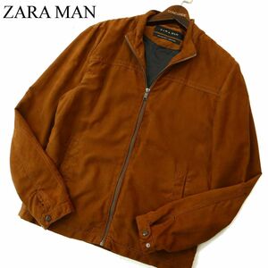 ZARA MAN ザラ マン 秋冬 フェイク スウェード レザー★ ジップアップ ブルゾン ジャケット Sz.M　メンズ　A3T15539_C#N