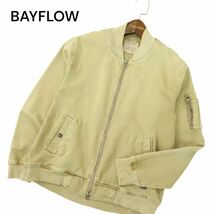 BAYFLOW ベイフロー 通年 スウェット★ MA-1 フライト ジャケット ブルゾン Sz.2　メンズ　A4T00079_1#I_画像1