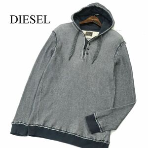 DIESEL ディーゼル 通年 ワッフル★ ハーフジップ プルオーバー フーディー サーマル パーカー Sz.M　メンズ　A4T00057_1#I