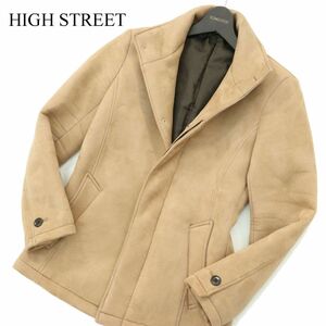 HIGH STREET ハイストリート 秋冬 フェイク スウェード★ スリム ジャケット コート Sz.S　メンズ　A4T00164_1#N