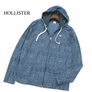 Hollister Hollister каждый год вышивка логотипа ★ Total Pattern Zip -Up Худи Паркер Sz.l Men A4T00359_1#O