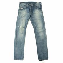 DIESEL ディーゼル 【BELTHER 0839K】 ダメージ加工 スリム テーパード デニム パンツ ジーンズ Sz.30　メンズ　A4B00136_1#R_画像3