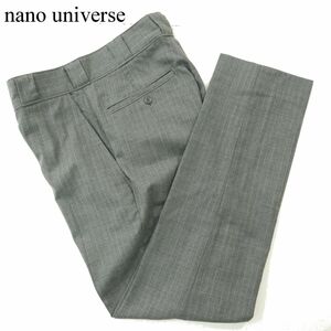 nano universe × Dickies ナノユニバース ディッキーズ 通年★ ストライプ テーパード スラックス パンツ Sz.S　メンズ 灰　A4B00175_1#R