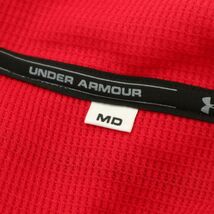 UNDER ARMOUR アンダーアーマー 通年 ハーフジップ★ ストレッチ 長袖 切替 ポロシャツ Sz.MD　メンズ ゴルフ　A4T00431_1#F_画像6