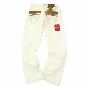 未使用★ EDWIN EXS404 LOOSE エドウィン 通年 ストレッチ ウエスタン デニム パンツ ジーンズ Sz.28　メンズ 白 日本製　A4B00236_1#R