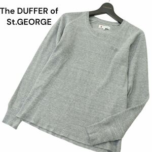 The DUFFER of St.GEORGE ダファー オブ セントジョージ ロゴ刺繍★ ワッフル 長袖 カットソー ロンTシャツ Sz.L　メンズ 灰　A4T00511_1#C