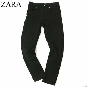 ZARA ザラ マン 現行タグ★ 通年 ストレッチ スキニー ブラック デニム パンツ ジーンズ Sz.30　メンズ 黒　A4B00313_1#R