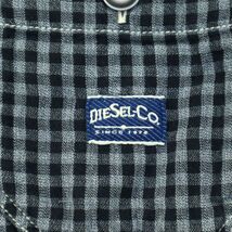 DIESEL ディーゼル 通年 ロゴ★ 長袖 ワーク ギンガム チェック シャツ Sz.L　メンズ 　A4T00803_1#C_画像6