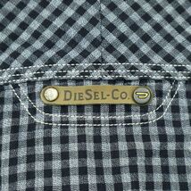 DIESEL ディーゼル 通年 ロゴ★ 長袖 ワーク ギンガム チェック シャツ Sz.L　メンズ 　A4T00803_1#C_画像5