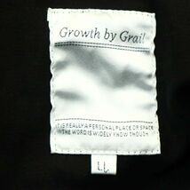 Growth by Grail グロースバイグレイル 通年 ムラ加工★ コットン ダブル ライダース ジャケット ブルゾン Sz.LL　メンズ 黒　A4T00802_1#O_画像5