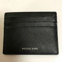 MICHAEL KORS カードケース　レザー ブラック　黒　マイケルコース　メンズ　レディース　ブランド　カード入れ_画像1