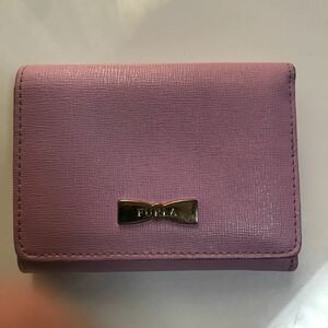 FURLA 三つ折り財布 ピンク レザー コンパクトウォレット　フルラ　レディース　ブランド