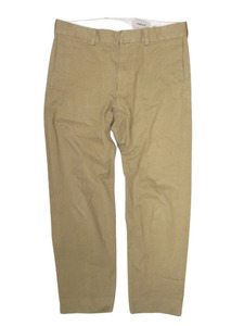 即決☆YAECA ヤエカ MODEL#10654 コットン素材 CHINO チノパンツ KHAKI SIZE:W32