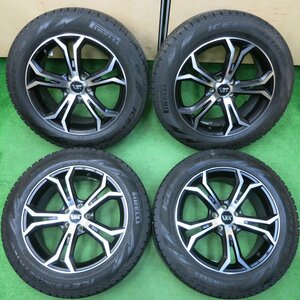 *送料無料*バリ溝！キレイ！8.5分★ボルボ等 VST 235/55R18 スタッドレス ピレリ アイスアシンメトリコ 18インチ PCD108/5H★3122503イス