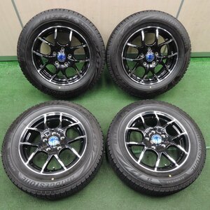 *送料無料*バリ溝！21年！キレイ！9.5分★スタッドレス 195/65R15 ブリヂストン ブリザック VRX2 AL 社外 アルミ PCD114.3/5H★3121801TNス