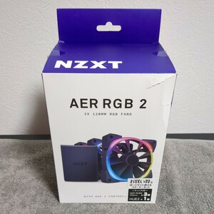 ☆絶版品☆ NZXT Aer RGB 2 Starter Kit [120mm x 3個 + HUE 2セット] HF-2812C-T1 ※ジャンク扱い※