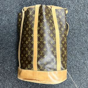 ★1円スタート★LOUIS VUITTON ルイヴィトン モノグラム ランドネGM M42244 ショルダーバッグ 巾着 トートバッグ ブラウン 茶色