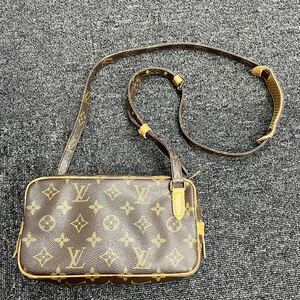 ★1円スタート★LOUIS VUITTON ルイヴィトン モノグラム マルリーバンドリエール M51828 ポシェット ショルダーバッグ シリアルTH0940茶色