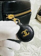 シャネル CHANEL バニティ ポーチ ラムレザー 3番台 1990s ハンドバッグ レザー_画像2