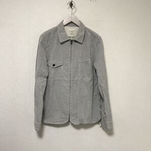 本物マニュアルアルファベットManual alphabet Septコットンストライプ柄ワークジップ長袖シャツサーフアメカジミリタリーメンズ紺白2M