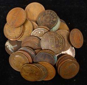 外国銅貨 ～1945年 50枚 まとめて おまとめ 外国銅銭 銅銭 銅貨 海外コイン 外国コイン 古銭 コイン 硬貨