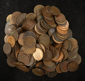 五厘青銅貨 250枚 まとめて おまとめ 大量 5厘 銅貨 銅銭 古銭 コイン 硬貨