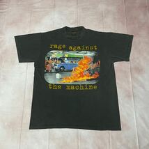 RAGE AGAINST THE MACHINE レイジ ブラック Tシャツ orange XLサイズ_画像1