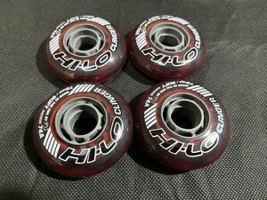 【新品】インライスケート　ウィール4個セット　インドア用　HI-LO CLINGER 72mm SOFT 74a