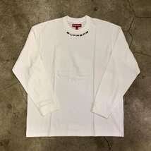 Supreme Collar Logo L/S Top White L シュプリーム カラー ロゴ ロンT ホワイト_画像1