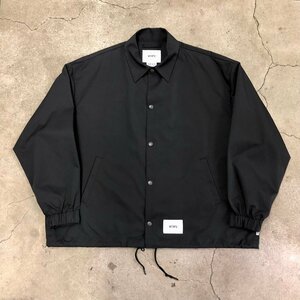 23ss Wtaps Chief /Jacket / Poly. Twill. Sign Black 01 ダブルタップス チーフ コーチジャケット ブラック