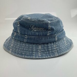 Supreme Fat Tip Jacquard Denim Crusher S/M シュプリーム ハット ジャガード デニム クラッシャー