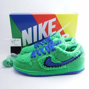 美品 NIKE SB DUNK LOW × GRATEFUL DEAD GREEN BEAR CJ5378-300 US8.5 26.5cm ナイキ ダンク グレイトフルデッド