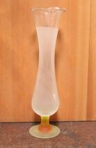 古そうな磨硝子の綺麗なガラス花瓶 n817_画像4