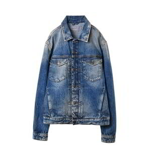  beautiful goods Calvin Klein (CK) USED processing Italian fabric Denim jacket M blue Calvin Klein KL4BUPQH28