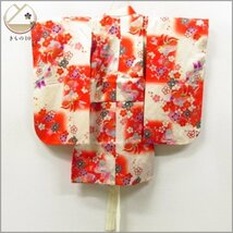 ★着物10★ 1円 絹 子供着物 女児用 袷 身丈77cm 裄41cm [同梱可] ☆_画像1