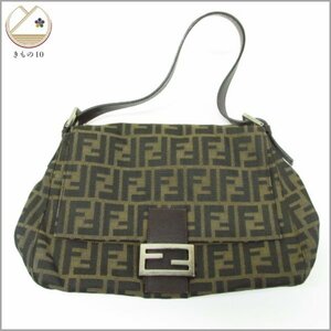 着物10 逸品!! FENDI フェンディ ズッカ マンマバケット ワンショルダーバッグ ブラウン レディース ブランド品 [同梱可] ☆☆☆☆☆☆☆