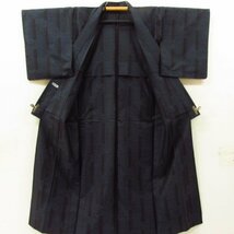 ★着物10★ 1円 絹 着物 よこそ大島紬 単衣 身丈160cm 裄65cm [同梱可] ☆☆_画像8