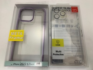 ☆1000円スタート☆ 【未使用】　iPhoneケース おまとめ 2点セット META Frame SUPER SLIM STYLISH CHOICE 2022 6.7inch 3眼 対応　◆22864