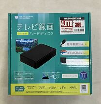 未使用　未開封◆FFF SMART LIFE CONNECTED・テレビ録画　USB接続　ハードディスク・MAL34000EX3-BK [ブラック]◆_画像1