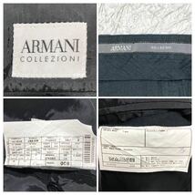 アルマーニコレッツォーニ【奇跡のXXLサイズ！！圧倒的高級感】 ARMANI COLLEZIONI セットアップ スーツ 最高級 56 グレー 灰色 ストライプ_画像10