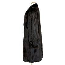 【貂商】h1872ブラックミンク ハーフコート デザインコートセミロング ロングコート ミンクコート 貂皮 mink身丈 約100cm_画像3