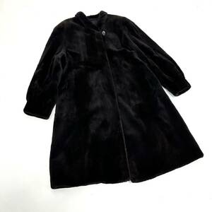 【貂商】h2077 SAGA MINK valenvino シェアードミンク ハーフコート セミロング ロングコート ミンクコート 貂皮 mink身丈 約100cm