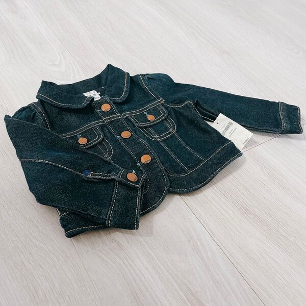 新品未使用 babyGAP ベビーギャップ　パフスリーブ デニム ジャケット 80cm 12-18month