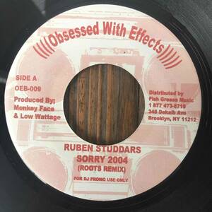 ★極美盤！2004！US大ヒットのR&B曲をROOTS REMIX！【Ruben Studdars* (Ruben Studdard) - Sorry 2004】7inch Obsessed With Effects US