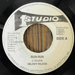 ★鉄板/名曲/MUST！ビッグ・リディム！スタワン・クラシックス！【Delroy Wilson - Run-Run (Run Run)】7inch Studio One JA Reissue