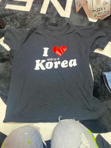 お洒落韓国ストリートファッション半袖黒シャツ