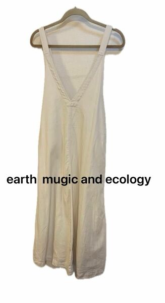 earthmusic&ecology ジャンバースカート　ホワイト
