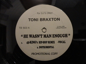 Toni Braxton / He Wasn't Man Enough (Hip-Hop Remixes) レア 45 KING REMIX 12 視聴
