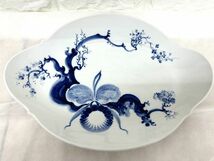 Meissen マイセン ブルーオーキッド オーバルディッシュ 37cm×27cm ケース付き fah 1K155_画像4